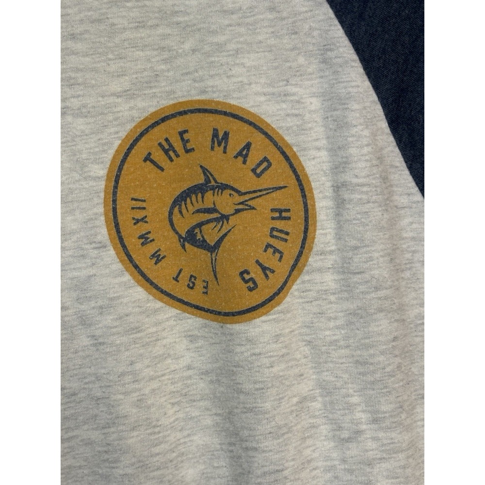 The Mad Hueys Raglan Tee • Surf Fishing Graphic • Men's M - Picture 3 of 4